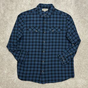Duluth Trading Men's Size XL Standard Fit Blue Long Sleeve‎ Flannel Shirt